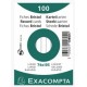 Exacompta fiches bristol, a7, quadrillé, blanc