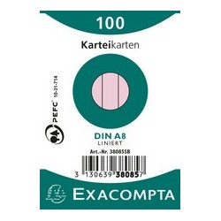 Exacompta fiches bristol, a8, uni, blanc