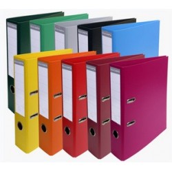 Exacompta classeur à levier pvc premium, a4, 50 mm, assorti (LOT DE 10)
