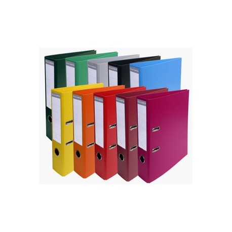 Exacompta classeur à levier pvc premium, a4, 50 mm, assorti (LOT DE 10)