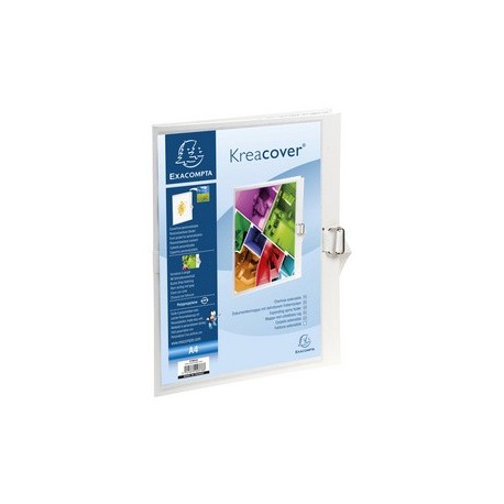 Exacompta chemise à dos extensible kreacover, a4, blanc