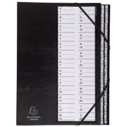 Exacompta trieur ordonator, pp, 12 compartiments, noir