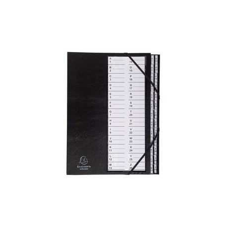 Exacompta trieur ordonator, pp, 12 compartiments, noir