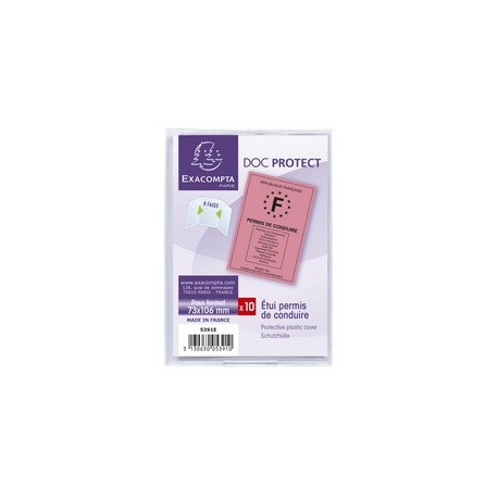 Exacompta etui de poche, pvc, 3 volets, 0,20 mm, 75 x 107 mm