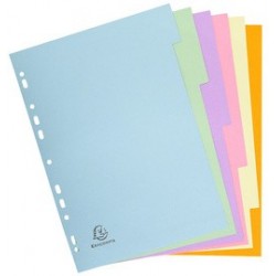 Exacompta intercalaires en carton, a4, 10 touches (LOT DE 25)