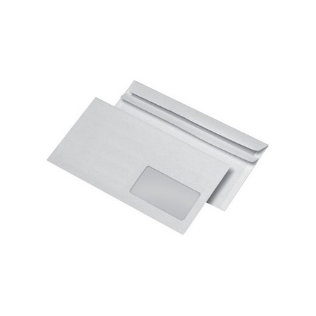 Mailmedia enveloppes, format dl, autocollant, avec fenêtre
