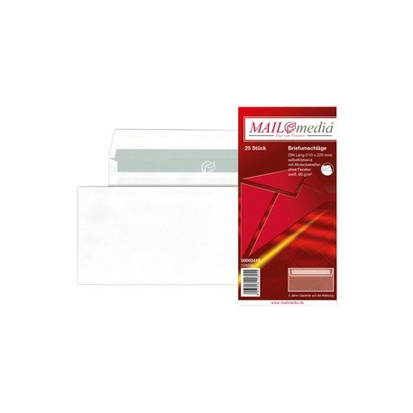 Mailmedia enveloppe offset, long format, blanc
