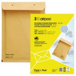Mailmedia pochettes d'expédition matelassées, typ c13, brun