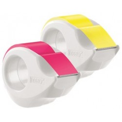 Tesa mini dévidoir blanc, tesafilm fluo assorti inclus