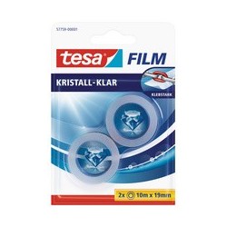 Tesa film ruban adhésif, pack de 10, 15 mm x 33m,transparent