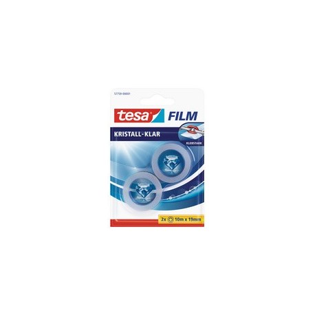 Tesa film ruban adhésif, pack de 10, 15 mm x 33m,transparent