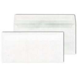 Mailmedia enveloppe dl, sans fenêtre, blanc transparent