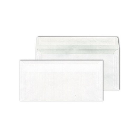 Mailmedia enveloppe dl, sans fenêtre, blanc transparent