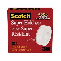 Scotch ruban adhésif super-hold 700k, 19 mm x 25,4 m, carton