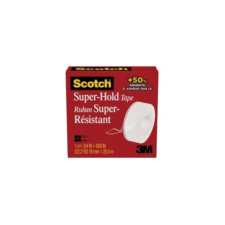 Scotch ruban adhésif super-hold 700k, 19 mm x 25,4 m, carton
