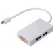 Digitus convertisseur 3en1 displayport 1.1a, mdp+hdmi+dvi