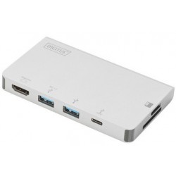 Digitus adaptateur multiport usb 3.0, 6 ports, argent