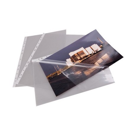 Prooffice pochette perforée, a4, film pp, transparent