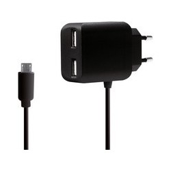 Logilink chargeur secteur usb avec câble micro usb, noir