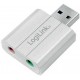 Logilink adaptateur audio usb 2.0, argent