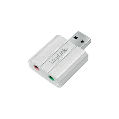 Logilink adaptateur audio usb 2.0, argent