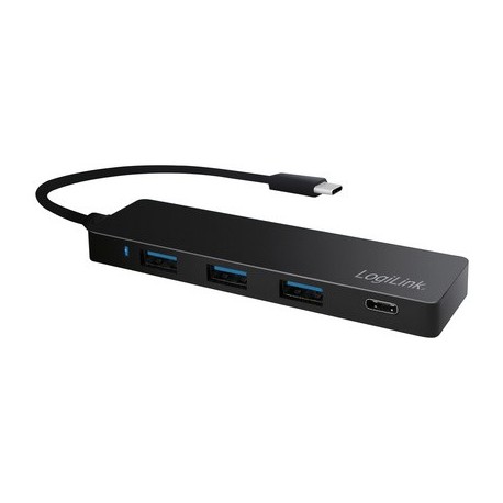 Logilink hub usb 3.0 plat avec fiche usb-c 3.1 gen1, 4 ports