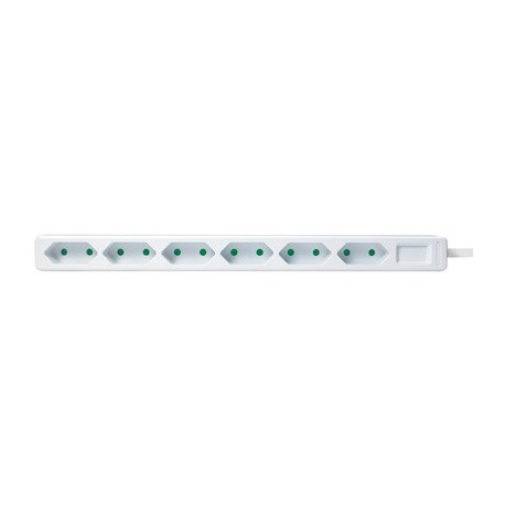 Logilink multiprise euro, 6 prises, sans interrupteur, blanc