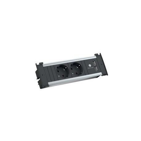 Bachmann unité de prises kapsa s, 2 prises, ute, 2 x usb
