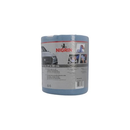 Nigrin rouleau de papier nettoyant, 2 couches, bleu