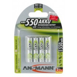 Ansmann pile rechargeable maxe nimh, micro aaa, blister de 4