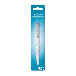 Herlitz stylo à bille rétractable frozen glam, blanc/bleu