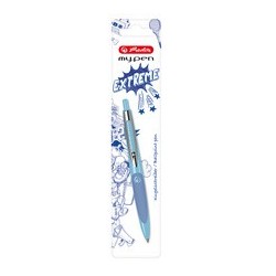 Herlitz stylo à bille rétractable my.pen, bleu clair/bleu