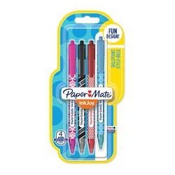 Paper:mate stylo à bille inkjoy wrap 100 rt, blister de 4