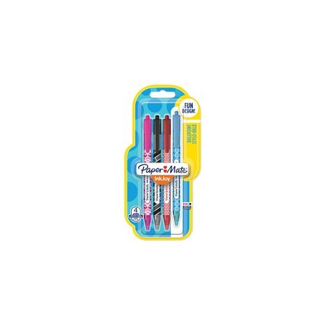 Paper:mate stylo à bille inkjoy wrap 100 rt, blister de 4