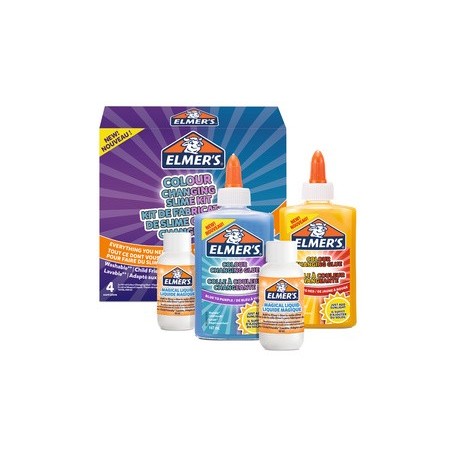Elmer's slime kit "color changing slime kit", 4 pièces