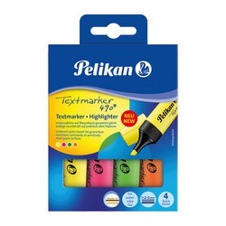 Pelikan surligneur textmarker 490, étui de 4, assorti