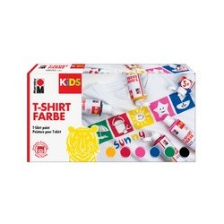 Marabu kids peinture pour tissu "t-shirt farbe", set de 6