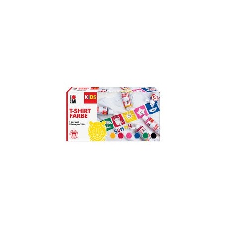 Marabu kids peinture pour tissu "t-shirt farbe", set de 6