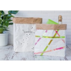 Heyda sachet cadeau en papier, petit, blanc / nature