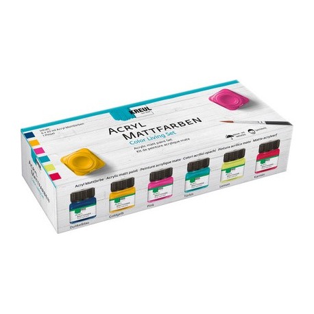 Kreul peinture acrylique mate, kit color living