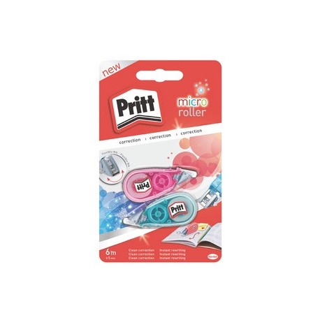 Pritt rouleau correcteur micro roller, carte blister de 2
