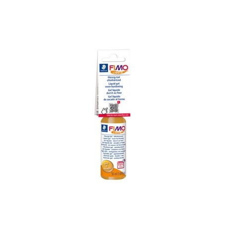 Fimo gel liquide décoratif, durcit au four, 50 ml, argent