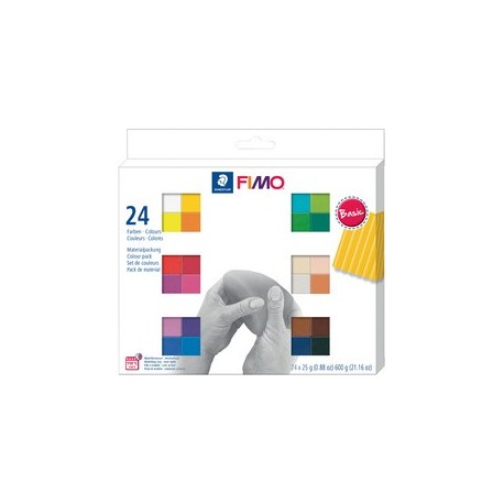 Fimo soft pâte à modeler "basic", kit de 24