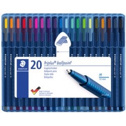 Staedtler stylo à bille triplus ball 437 m, étui de 20