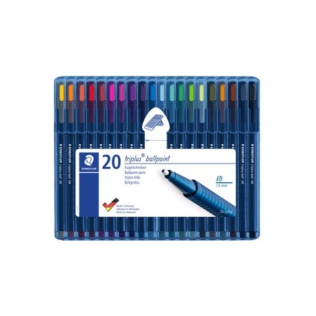 Staedtler stylo à bille triplus ball 437 xb, étui de 20