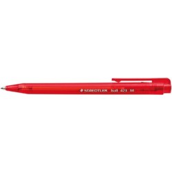 Staedtler stylo à bille rétractable ball 423 m, rouge