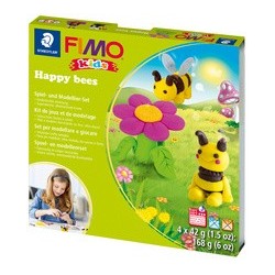 Fimo kids kit de modelage form & play "happy bees", niveau 3
