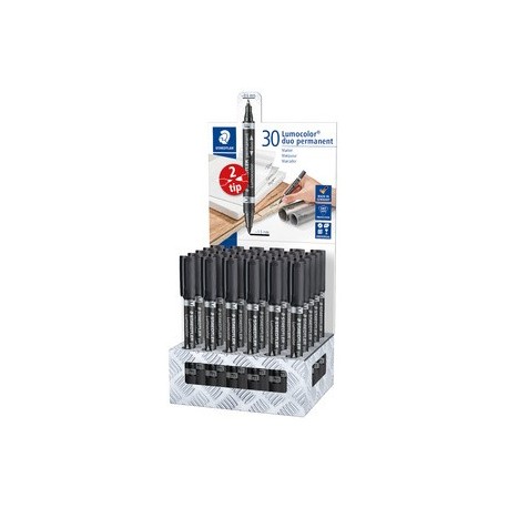 Staedtler lumocolor marqueur permanent duo, présentoir de 30