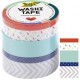 Folia ruban adhésif décoratif washi-tape fluo jaune kit de 5