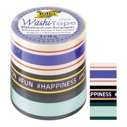 Folia ruban adhésif décoratif washi-tape stripes fluo i